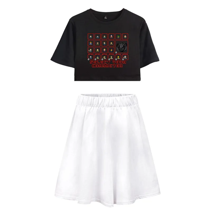 style 17 Cosrea TV Stranger Things Dustin Cosplay costume women Suit skirt Summer girl T-Shirt blouse long skirt Eleven Cosplay dress - Цвет: style 17
