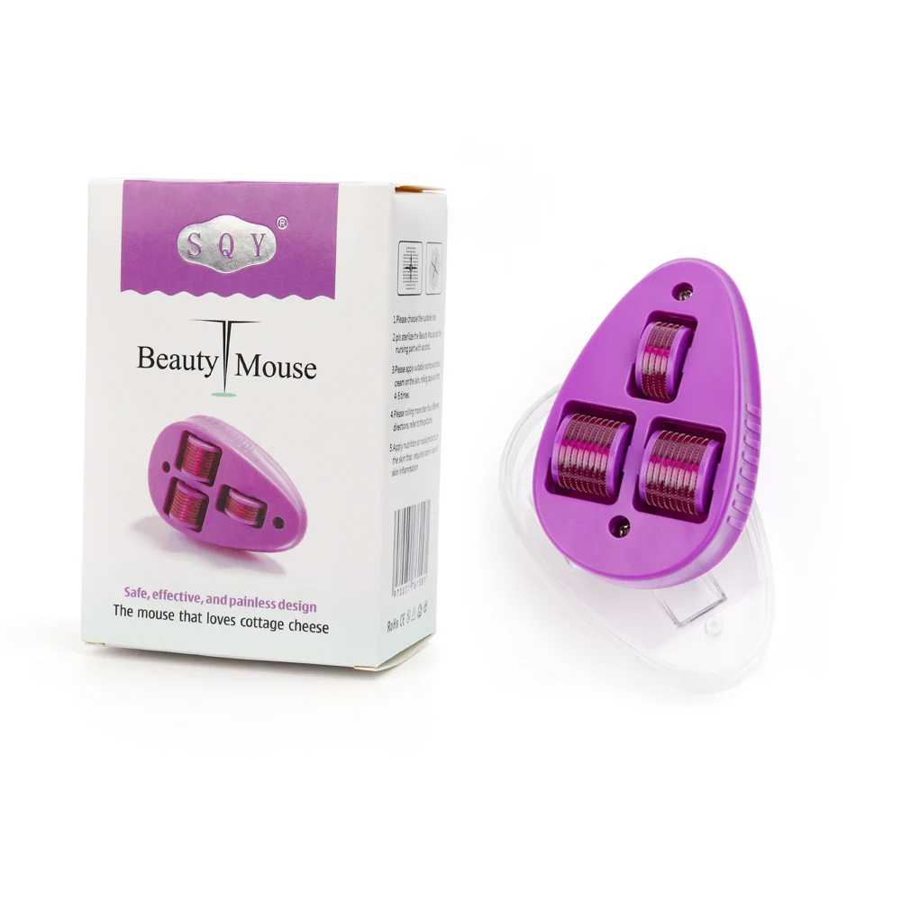 Micro Needles Derma Roller Beauty Mouse Titanium Mezoroller Microneedle Machine for Body Treatment Facial Skin Care Tool Micro Needles Derma Roller Beauty Mouse Titanium Mezoroller Microneedle Machine for Body Treatment Facial Skin Care Tool