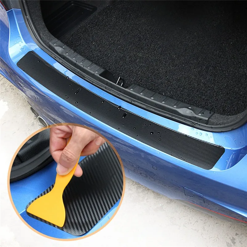 Car Trunk Door Sill Plate Rear Bumper Guard Protector Rubber Pad