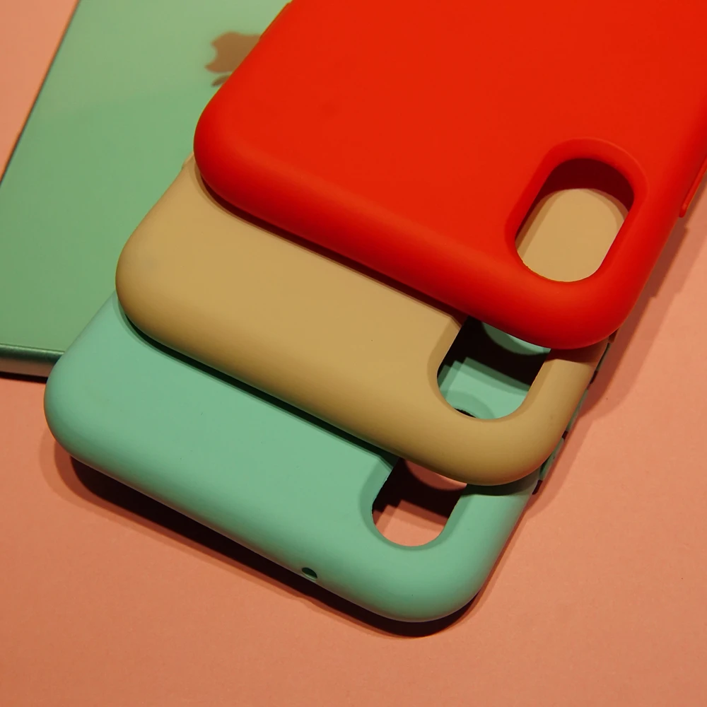 Жидкий силиконовый чехол для телефона iphone X XS MAX XR 7 8 6 6S Plus 11 Pro Max Мягкий противоударный защитный чехол
