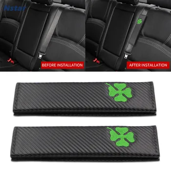 

Nstar 2pcs/pair Clover Styling Auto Shoulder Pad Carbon Fiber Car Decoration Seat Belt Cover For Alfa MiTo Giulietta Giulia 014