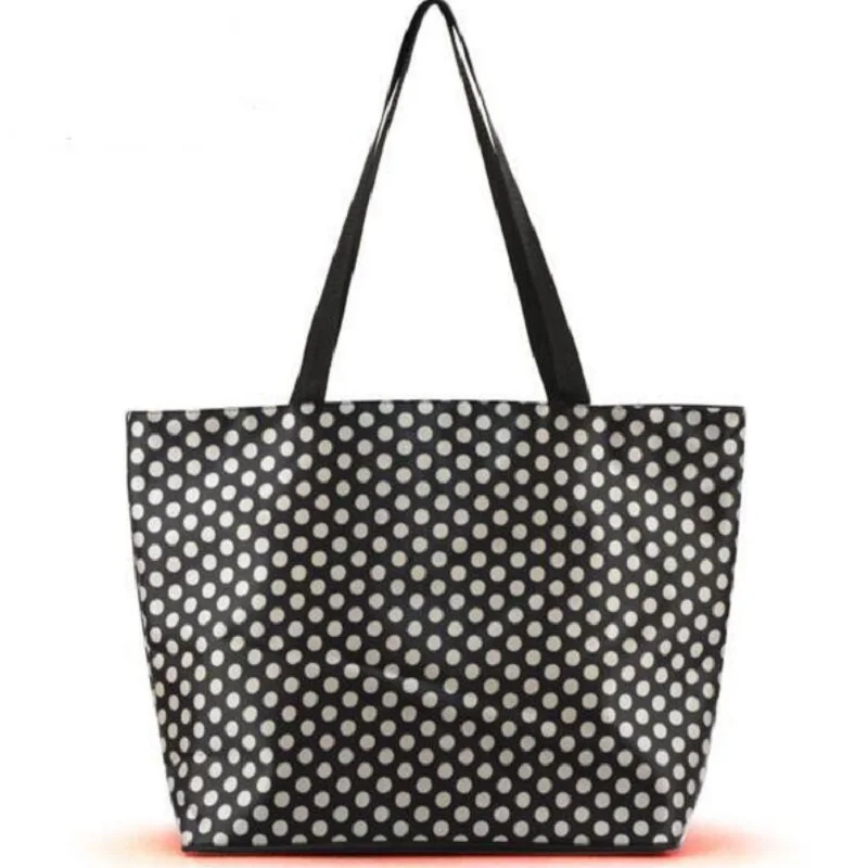 

New Printing Women Handbag Nylon Simple Shoulder Shopping Bag Printing Color Smooth Zipper Bag Ladies Casual Handbag Tote Bag