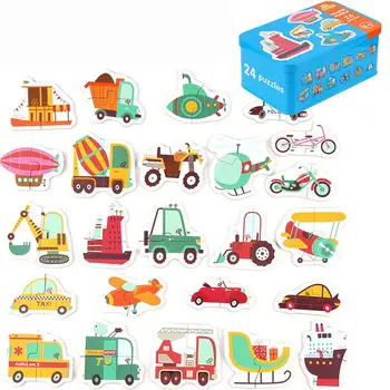 

Children Puzzles Early Educational Toy Learning Card Wooden Children Cartoon Animal Traffic Fruit Jigsaw Puzzle Toy For Children