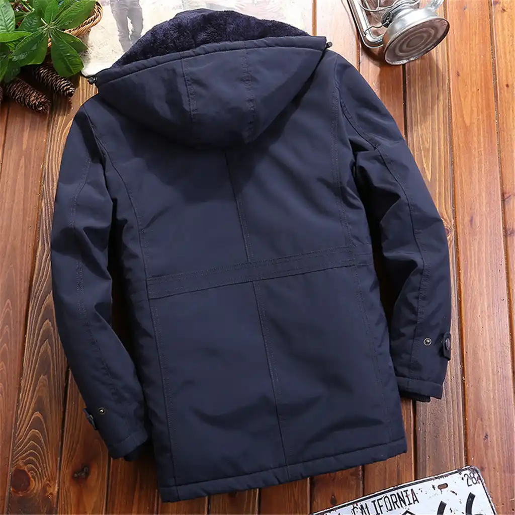 men's color block hooded ski coat