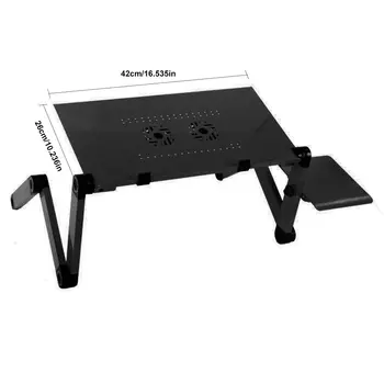 

Laptop Desk Magnesium Alloy ABS With Dual Fans Collapsible No Installation Required One Second Lock Place Your Laptop