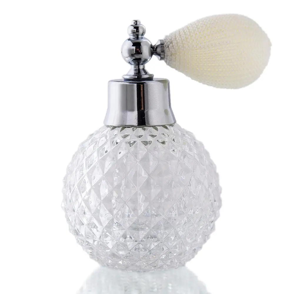 H&D Empty Refillable Glass Perfume Bottle With Short Mesh Atomizer Bulb 110ml Decant Fragrance Bottle Home Wedding Decor Gift tp link deco m5 wall mount bracket with screwdriver wifi router shelf holder for tp link deco m5 p7 whole home mesh wifi system