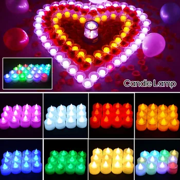 

6/12Pcs Electric Led Candle Lamp Flameless Tealight Candles for Party Birthday Wedding Festival Decoration Home Decoration