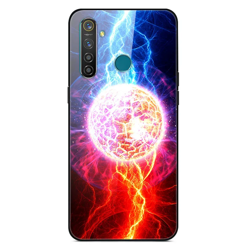 Чехол из закаленного стекла для OPPO Realme 5 Pro, чехол с изображением планеты космоса, чехол со стеклом для OPPO Realme 5 Pro Realme Q, чехол Realme5 Pro - Цвет: 08