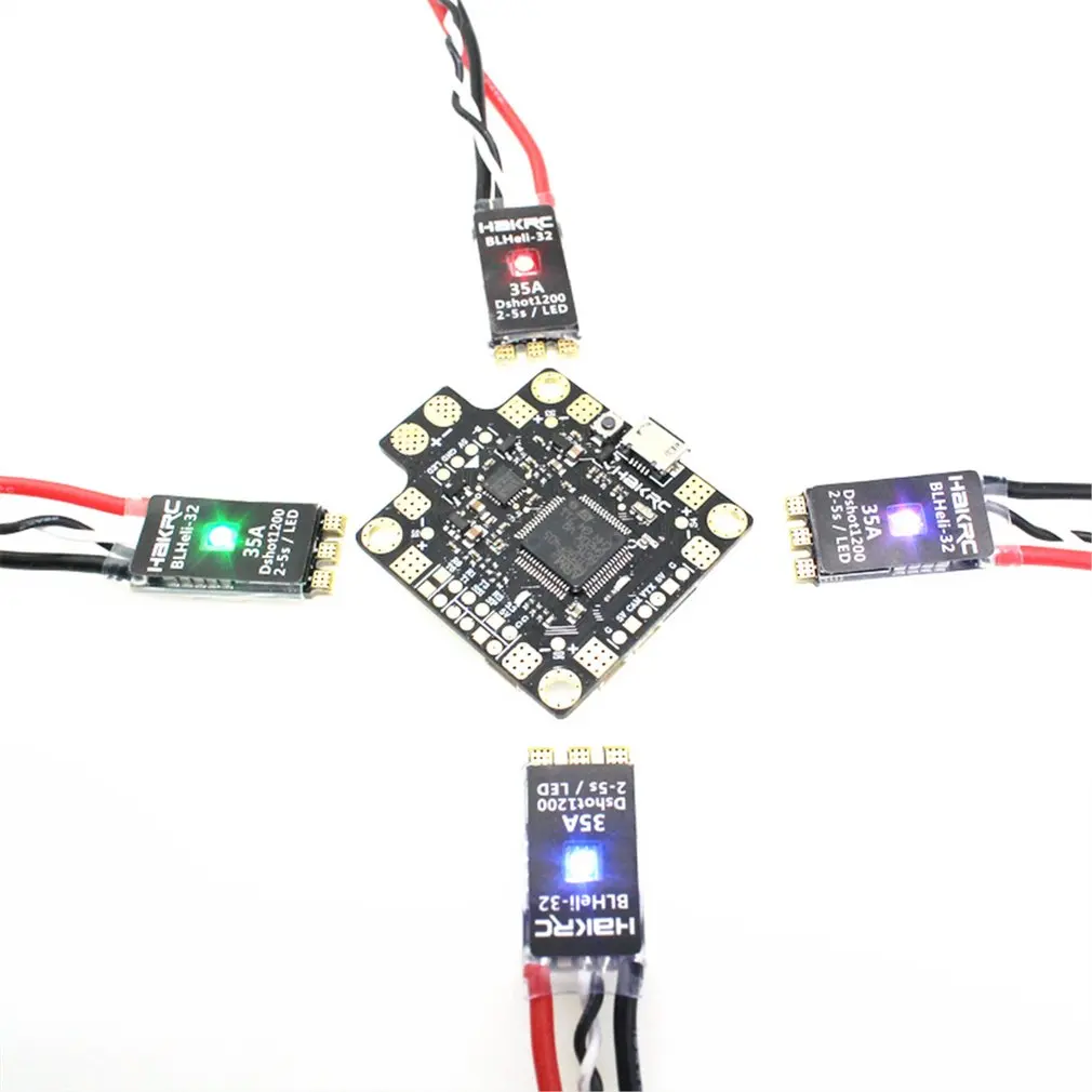HAKRC PDB F4 Контроллер полета Betaflight OSD с 4 в 1 BLHeli 35A ESC для радиоуправляемого дрона FPV гоночные запчасти аксессуар