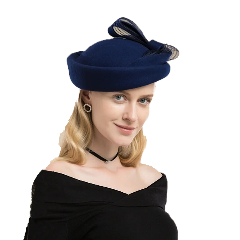 ladies wedding hats blue