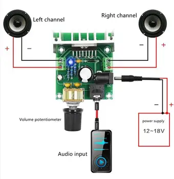 

DC 12V-18v TDA7297 Version 2x15W Dual-Channel Amplifier Board Module XH-A271