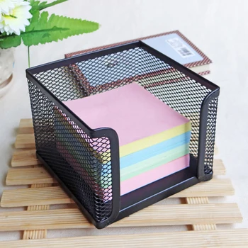 

Table Metal Mesh Collection Square Note Paper Holder Desktop Accessory (Black)