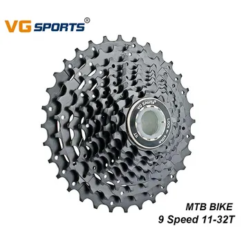 

VG Sport Bike 9 Speed Gear Ratio 11-32T Black Steel MTB Bicycle Cassette Sprocket Bike Parts For Shimano Sram System