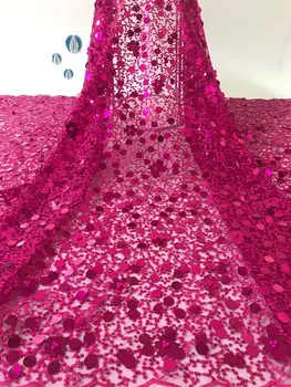 

In 2020, high quality large sequined lace fabric of lacy fabric with colorful Latin clothing net YYZ7896