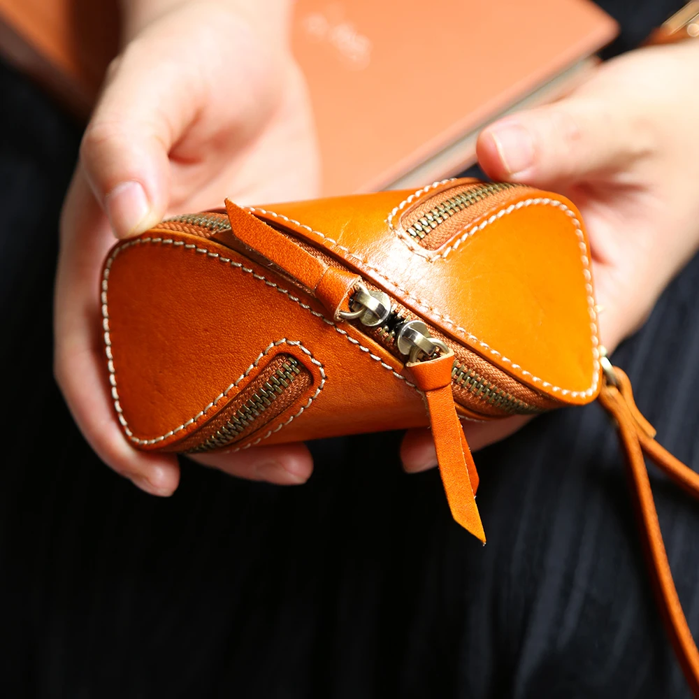 JOYIR Men Genuine Cow Leather Bag Car Key Wallets Fashion Women Housekeeper Holders Keychain Key Case Keys Pouch Unisex