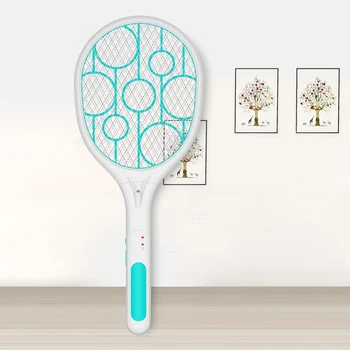 

Mosquito Swatter Killer Led Light Tennis Bat Hand-Held Racket Rechargeable Electric Fly Insect Racket Zapper Killer Home