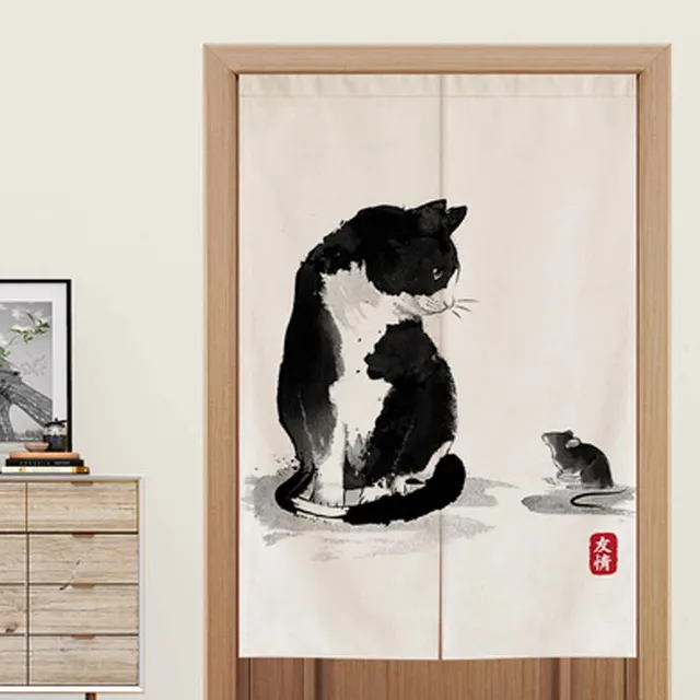 Japanese Style Magic Tape Door Curtain