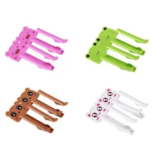 2 шт./компл. чехол с изображением милых мультяшных животных практические мусорный бак зажим Пластик мусорный мешок неподвижной заклепкой мусорное ведро сумка держатель зажим для мусорного пакета