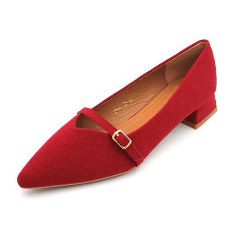 Женская офисная обувь; женские туфли на высоком каблуке с острым носком на низком каблуке 3 см; повседневная женская обувь на каблуке; модные туфли-лодочки; цвет черный, красный; женская обувь; A1739