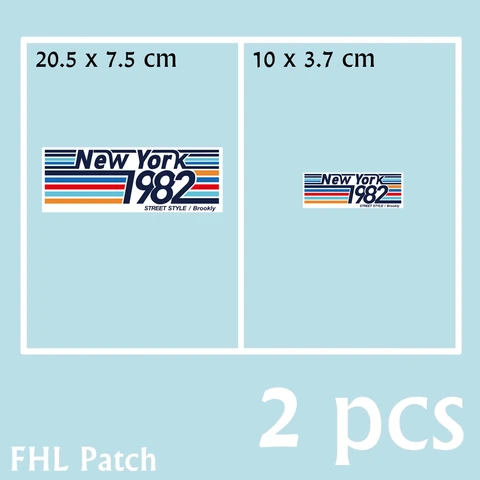 Striped Letters 1982 Stickers For Clothes Iron On Patch For T Shirt DIY Printing Parches Washable Heat Transfer S2-D34