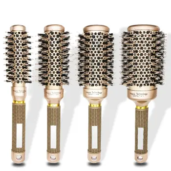 

Roll Round Hair Brush Comb Brush Hair Care Tool Natural Bristle Curly Hair Brush Fluffy Comb Hairdressing Brush ICOCO CCC