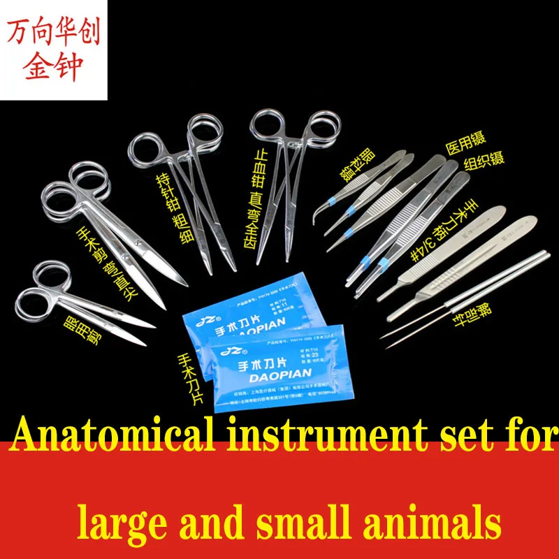 

JZ dissect surgical instrument full set medical small animal rabbit dog sheep laboratory surgical anatomy kit dissection tools