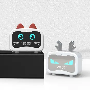 

Cute Dragon Cat Bluetooth 5.0 Speaker Alarm Clock Music USB LED Light Decoration