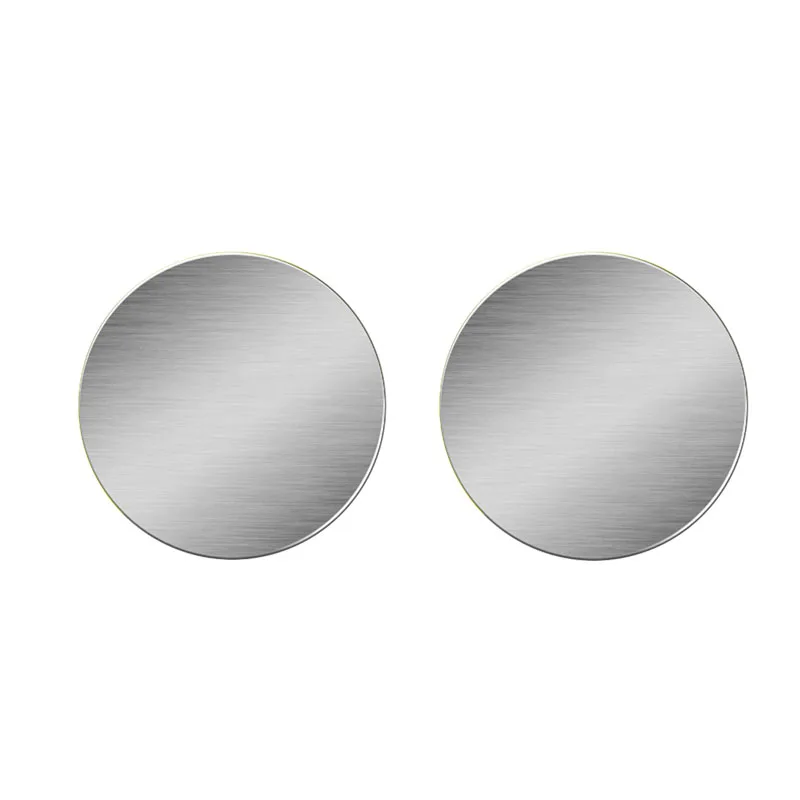2pcs 圆形 银色