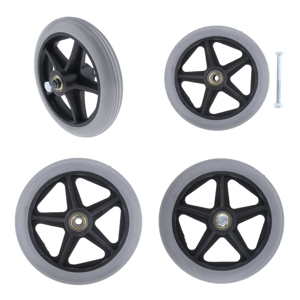 

4 Pcs ABS Wheelchair Replacement Front Wheel 5/16' Castor Wheelchairs Accessories