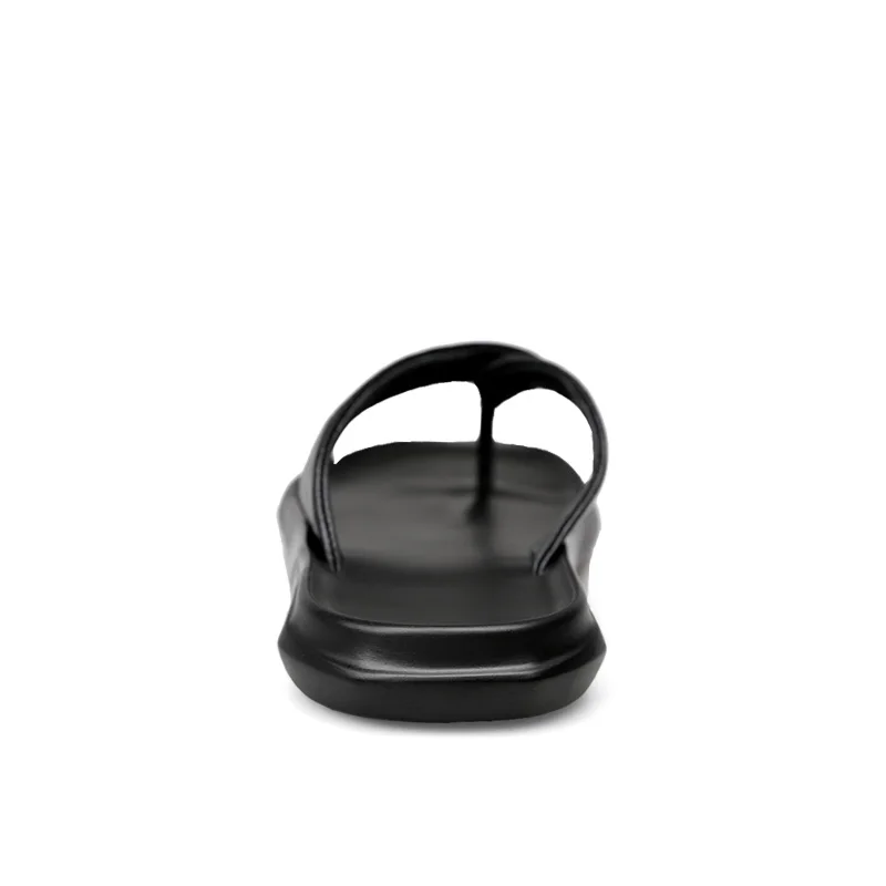 Merkmak 2020 New Summer Men Leather Slippers Handmade Flip Flops Comfortable Breathable Beach Sandals Classic Casual Flats Shoes