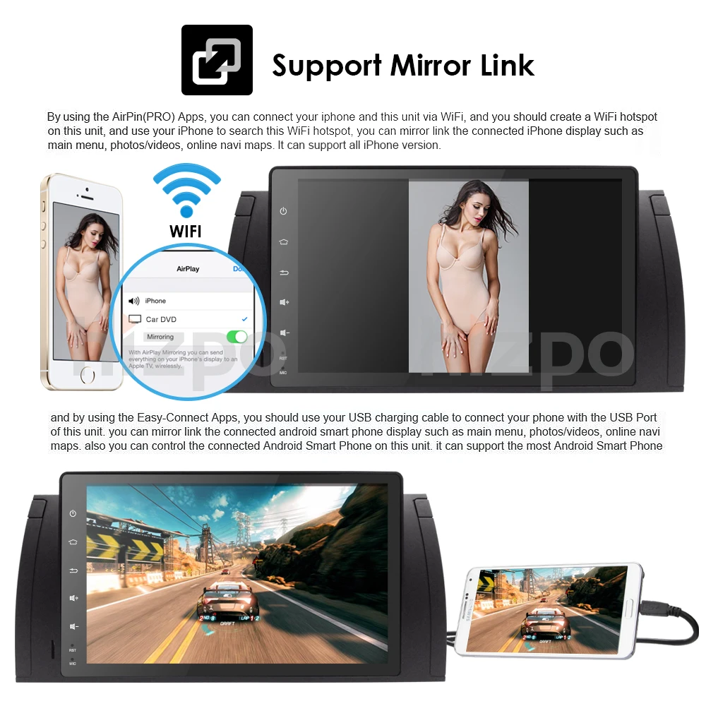 Clearance Hizpo Car Multimedia player Stereo System Android 9.0 GPS Autoradio 1 Din For BMW/E46/M3/Rover/3 Series RAM 4G WIFI FM Radio DAB 11