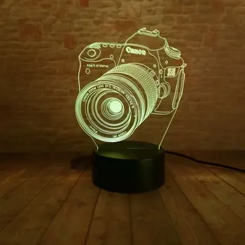 

Funny 3D Illusion LED Nightlight Colorful Flashing Light Camera Model Toys