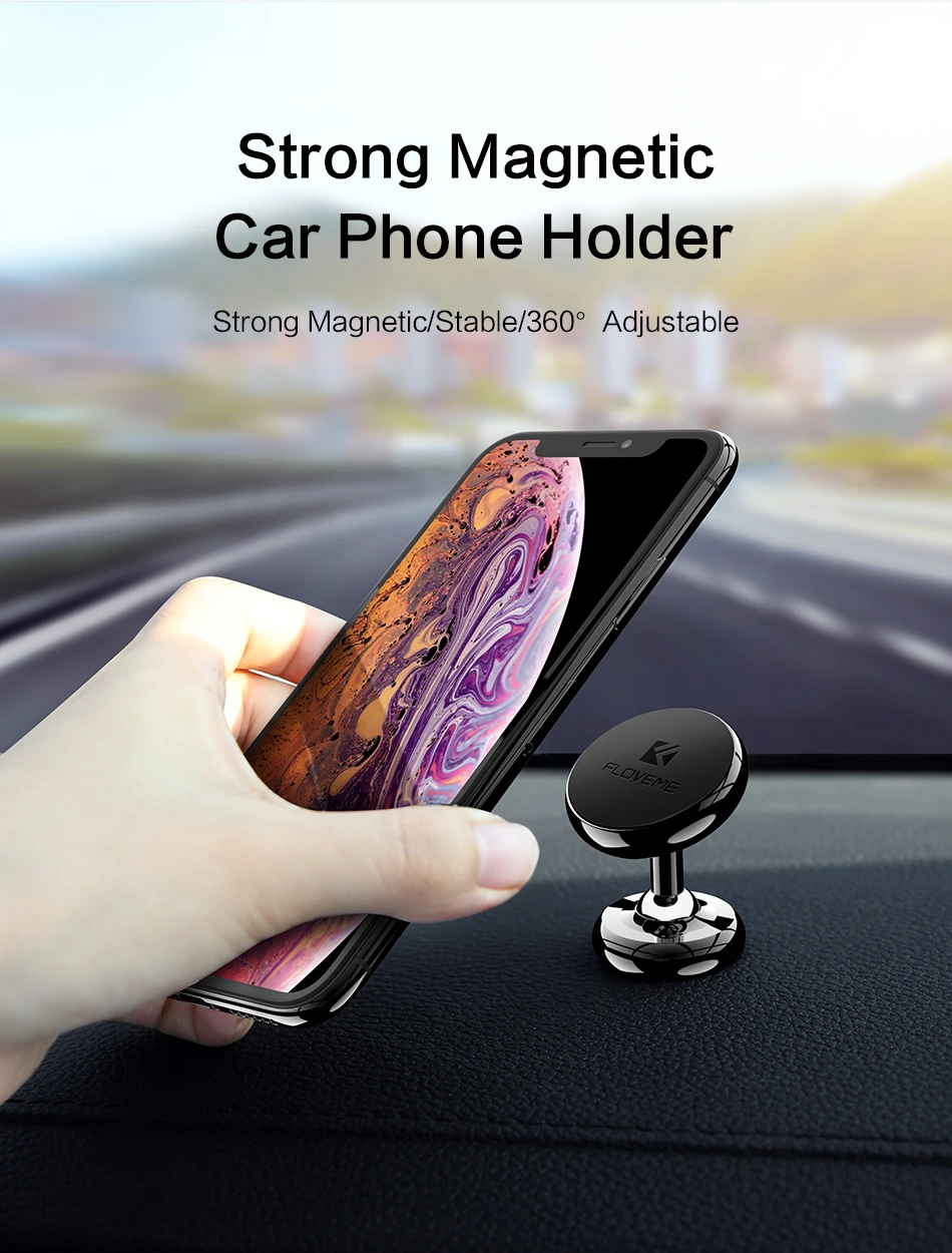 phone stand for bike FLOVEME Magnetic Phone Holder For Phone In Car 360 Degree Rotating Car Phone Holder Strong Magnet Holder Stand Suporte Celular phone stand holder