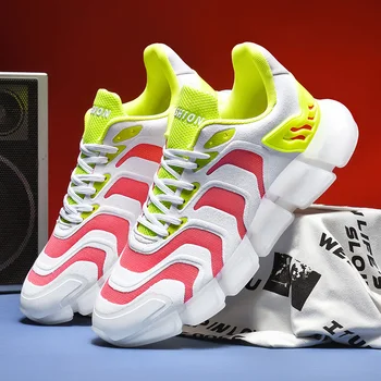 

2020 New Men Casual Shoes Fashion White Sneakers Men Shoes Comfortable Chunky Sneakers Men's Leisure Shoes Trainers