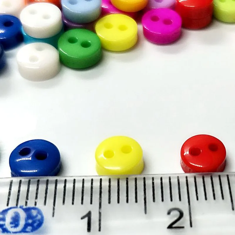 300 шт. Детские полимерные пуговицы с двумя отверстиями 6 мм|resin buttons|button kidssewing