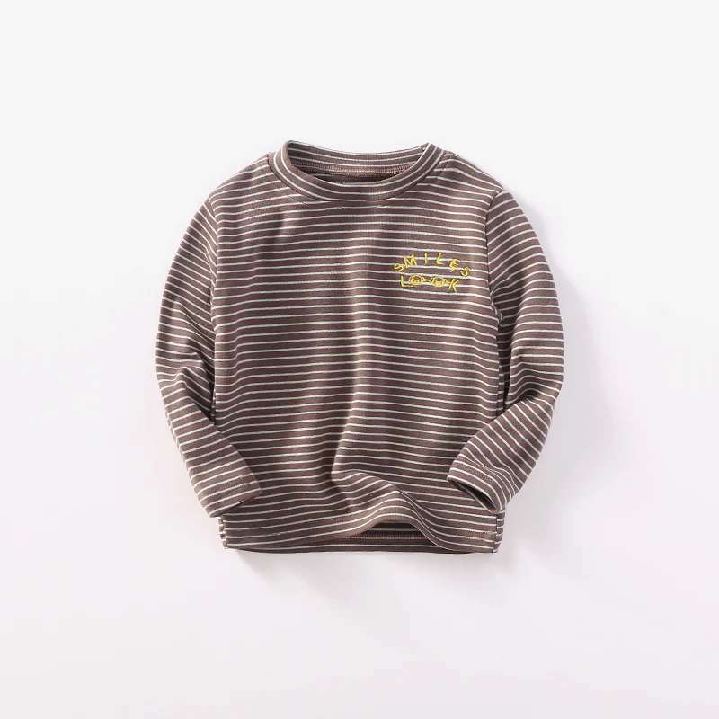 

Stripe Letter 1-8 Years Boy Long Sleeve Pullover Winter Infant Kids Patchwork Clothes Cotton Girl 2019 Fashion Autumn New Tops