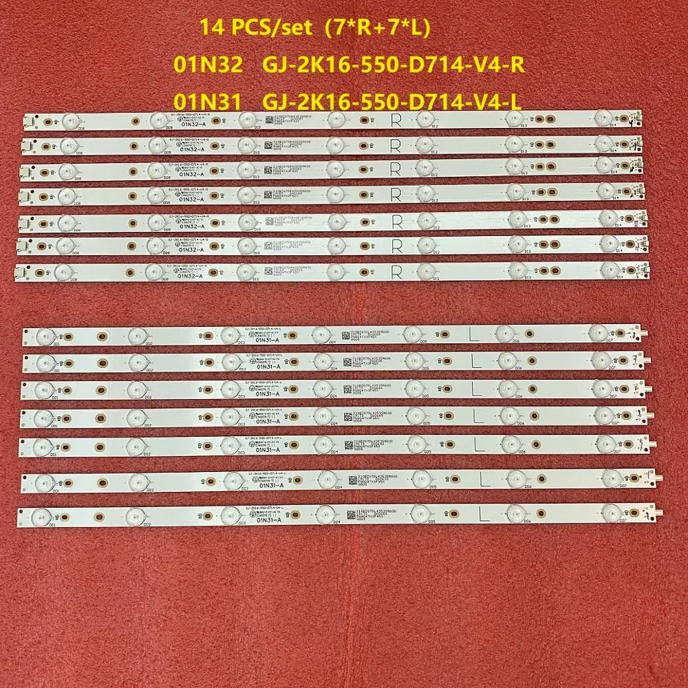 Светодиодная лента для подсветки (14) 55PUS6101 55PUH6101 55PUS6581 55PUS6561 55PUS6401 GJ 2K16 550 D714 S1 R L V4