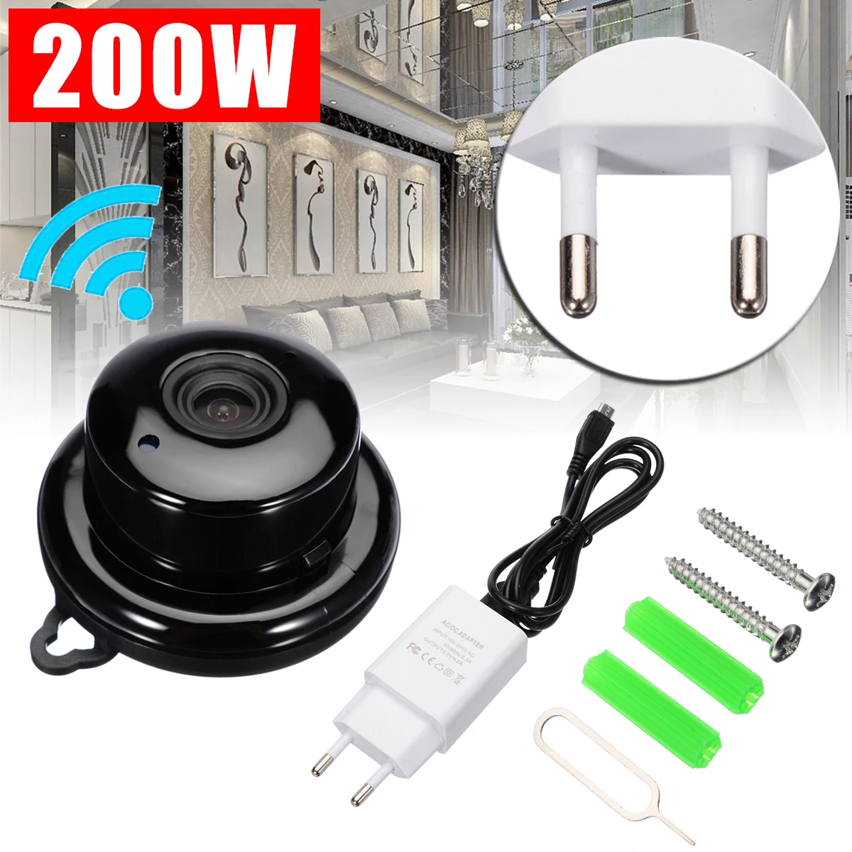 

1pc HD 1080P Mini Wireless Camera Night Vision Camcorders Kits for Home Security Camera Wifi Sensor Secret Night Vision Camera