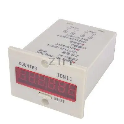 

JDM11-6H Reset Panel Mode 6-Digit LED Display Digital Counter DC 6-36V