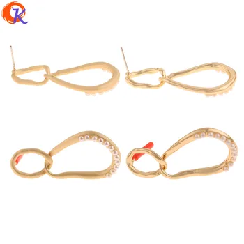 

Cordial Design 40Pcs 21*41MM Jewelry Accessories/Earrings Stud/Hand Made/Imitation Pearl/Loop Shape/DIY Making/Earring Findings