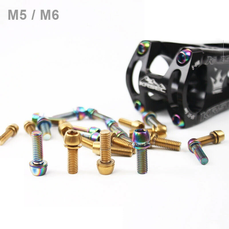 KRSCT MTB руля винты 6 шт./в упаковке M5/M6* 18 мм болты гайка подшипник