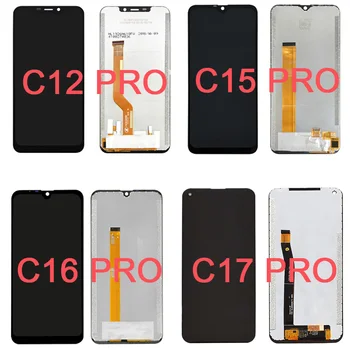 Перейти на Алиэкспресс и купить Для OUKITEL C12 C15 C16 C17 Pro ЖК-дисплей + сенсорный экран дигитайзер панель Стекло в сборе Полная замена частей телефона
