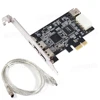 1 Set PCI-e 1X IEEE 1394A 4 Port(3+1) Firewire Card Adapter 1394 A PCI e With 6 Pin To 4 Pin IEEE 1394 Cable For Desktop ► Photo 2/6