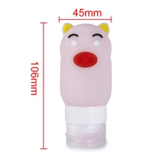 90 мл Путешествия Упаковочный Пресс бутылки Портативный Путешествия мультфильм милый силиконовый флакон лосьон шампунь Ванная комната контейнер легко путешествия HVR88