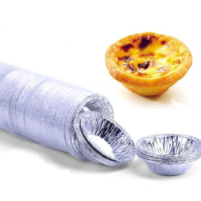 

50PCS Egg Baking Mold Cookie Muffin Egg Tart Fresh Disposable Foil Baking Mold Tin Foil Cake Cup Kitchen Baking Accessories