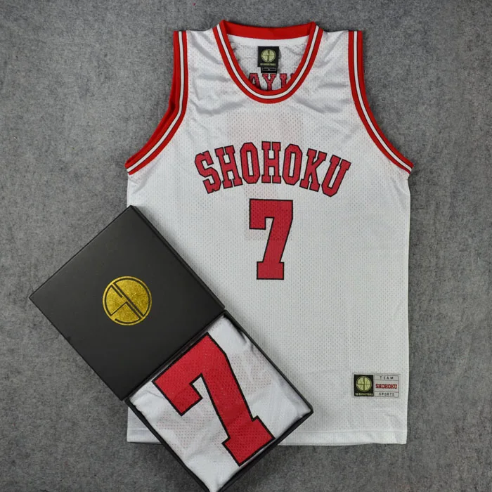 Dunk Shohoku средней школы № 7 miyagi Ryota Косплэй топ, жилет SD баскетбольная майка Джерси