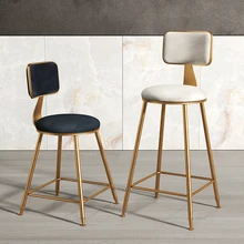 Постмодерн Стиль Домашний декор из кованого железа барный стул минималистичный домашний стул с спинкой высокий стул кафе барный стул