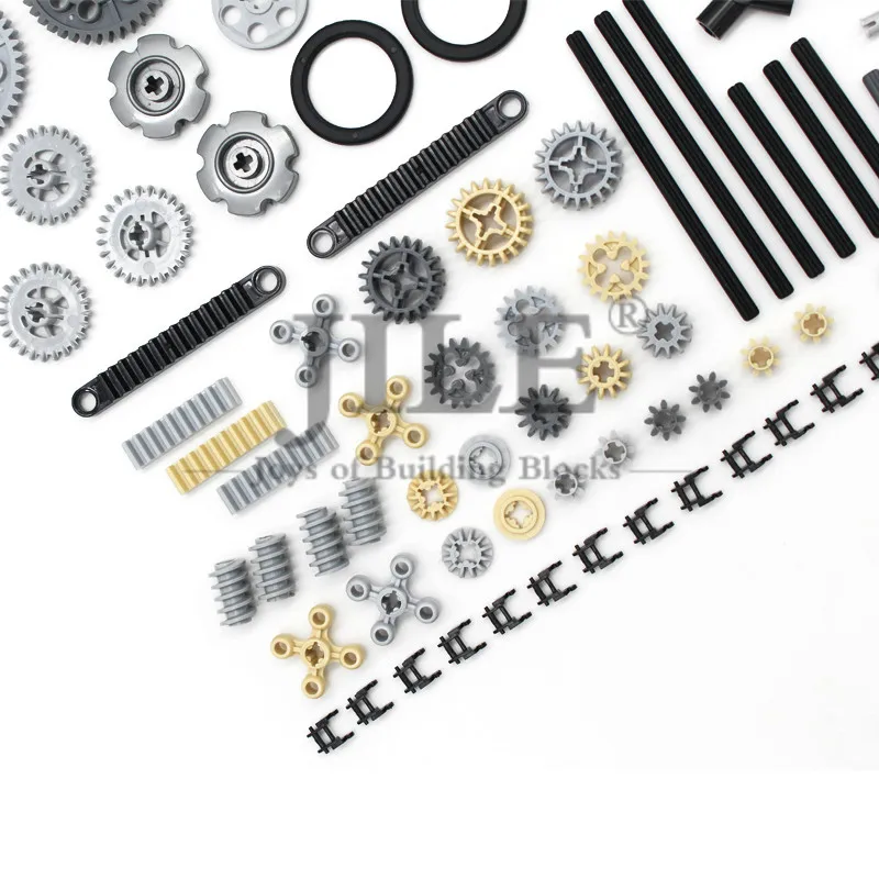 116pcs MOC Bulk Technical Parts Pin Liftarm Bricks Set Axle Connector Gear 40 Tooth Building Blocks Compatible Technology Toys 5