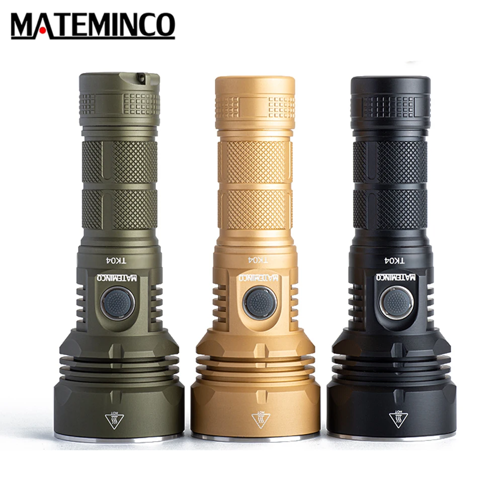 MATEMINCO TK04 High Power Flashlight TPYE-C Rechargeable 4 LEDs max 13500 Lumens 74600cd beam distance 546 Meters Search Torch