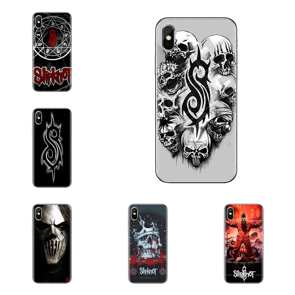 

For iPhone XS Max XR X 4 4S 5 5S 5C SE 6 6S 7 8 Plus Samsung Galaxy J1 J3 J5 J7 A3 A5 Soft Skin Case Punk Rock Slipknot American